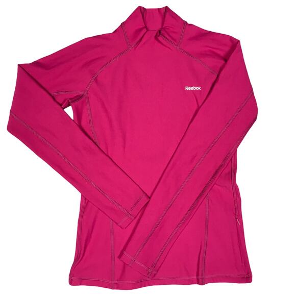 Reebok‎ Shirt Play Dry Pullover Mock Neck Long Sleeve Activewear Top Women's XS - Picture 1 of 8